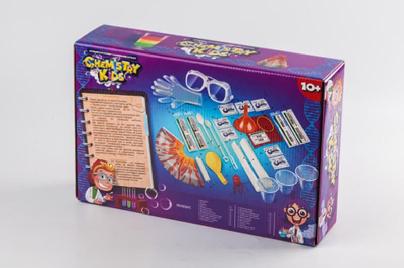 Набір для дослідів CHK-01-01U,02U,03U,04U "CHEMISTRY KIDS" великий DANKO, фото 6