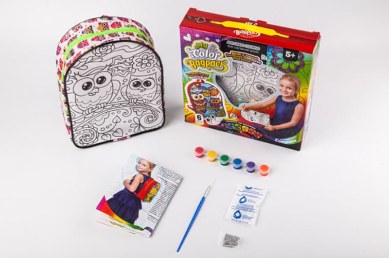 Набір для творчості CВР-01-01,02,03,04,05 "My Color BagPack" рюкзачок-розмальовка DANKO, фото 4