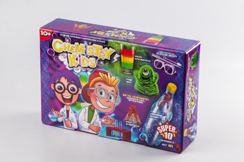 Набір для дослідів CHK-01-01U,02U,03U,04U "CHEMISTRY KIDS" великий DANKO, фото 5