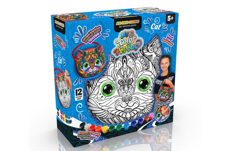 Набір для творчості CPB-01-01U,02U,03U "My Color Pet-Bag" сумочка DANKO, фото 3