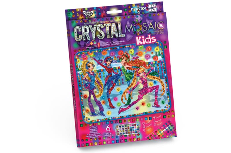 Набір для творчості CRMk-01-01,02,03,04...10 "CRYSTAL MOSAIC KIDS" DANKO, фото 8