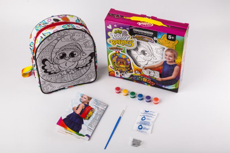 Набір для творчості CВР-01-01,02,03,04,05 "My Color BagPack" рюкзачок-розмальовка DANKO, фото 6