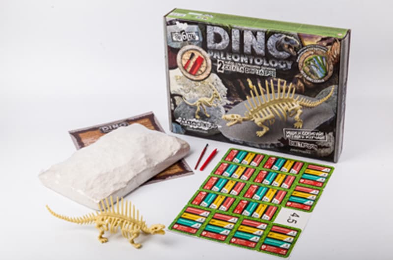 Набір для розкопок DP-01-01,02,03,04,05 "DINO PALEONTOLOGY" великий DANKO, фото 2