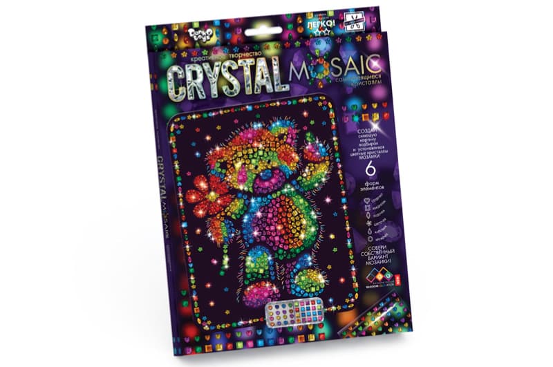 Набір для творчості CRM-01-01,02,03,04...10 "CRYSTAL MOSAIC" DANKO, фото 3
