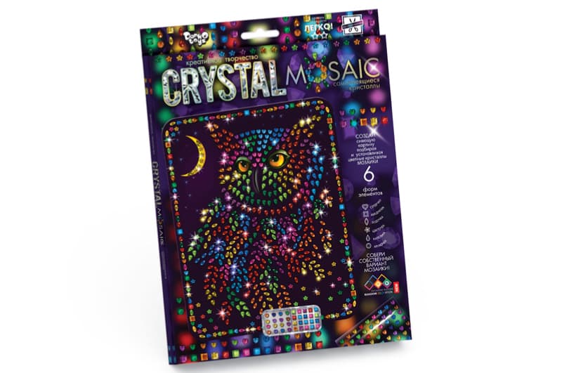 Набір для творчості CRM-01-01,02,03,04...10 "CRYSTAL MOSAIC" DANKO, фото 4