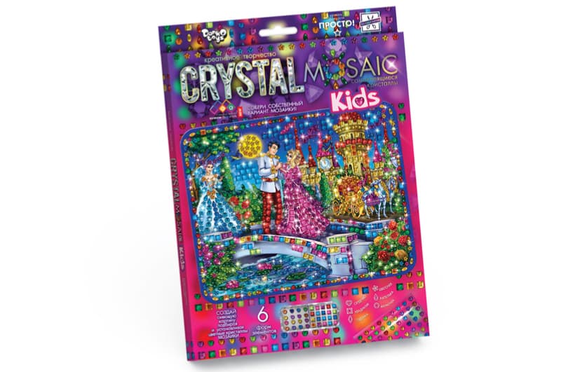 Набір для творчості CRMk-01-01,02,03,04...10 "CRYSTAL MOSAIC KIDS" DANKO, фото 11