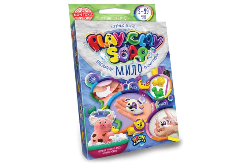 Набір для творчості PCS-02-01U,02U,03U,04U "Пластилінове Мило "PLAY CLAY SOAP" малий DANKO, фото 2