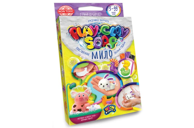 Набір для творчості PCS-02-01U,02U,03U,04U "Пластилінове Мило "PLAY CLAY SOAP" малий DANKO, фото 4