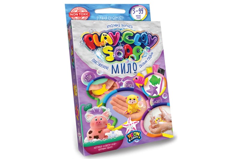 Набір для творчості PCS-02-01U,02U,03U,04U "Пластилінове Мило "PLAY CLAY SOAP" малий DANKO, фото 5