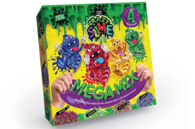 Набір для дослідів SLM-03-01U,02U "Crazy Slime 4в1" DANKO