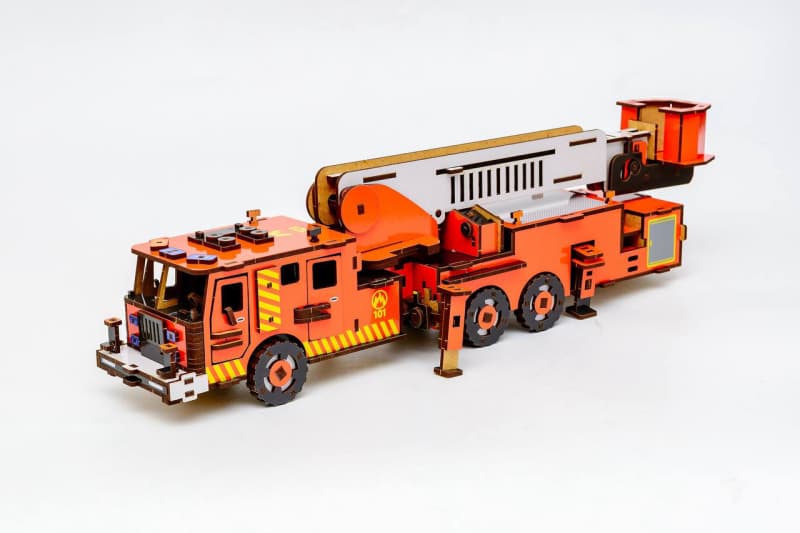 Конструктор Puz-00921"Пожежна Машина"(розмір моделі 50x13x10см) PuzzleOk, фото 8