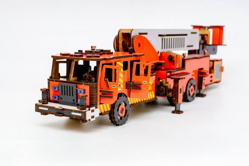 Конструктор Puz-00921"Пожежна Машина"(розмір моделі 50x13x10см) PuzzleOk, фото 6
