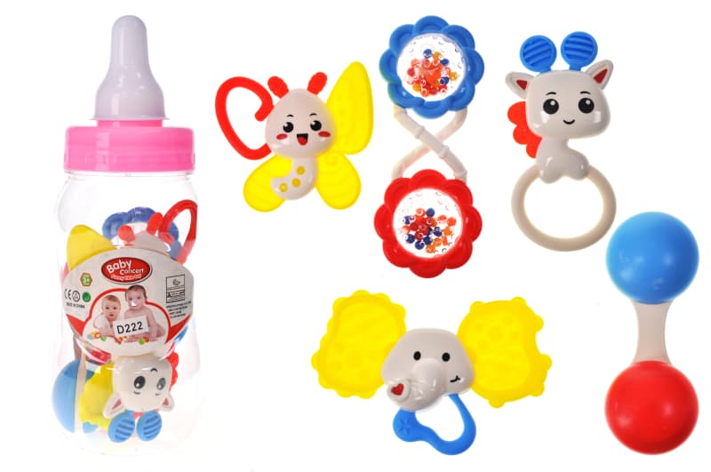 Набір брязкалець YG TOYS D222, 5 шт., у колбі