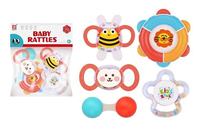 Набір брязкалець D285 в кульку 5 шт р.28x24 см YG Toys