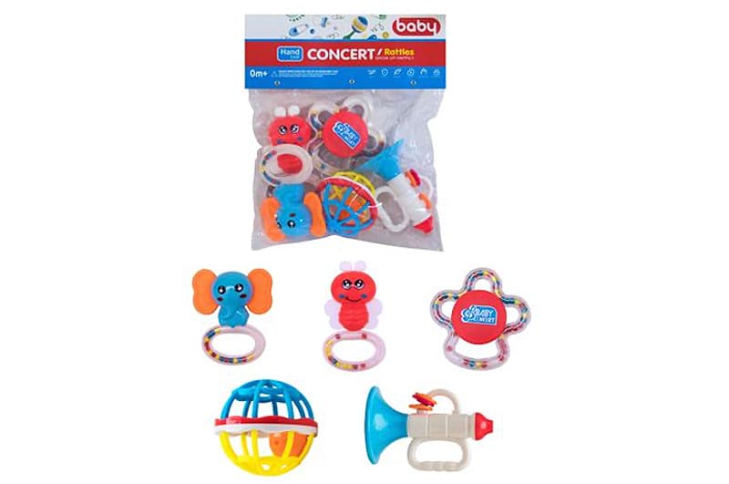 Набір брязкалець D206 в кульку 5 шт р.28x24x8 см YG Toys