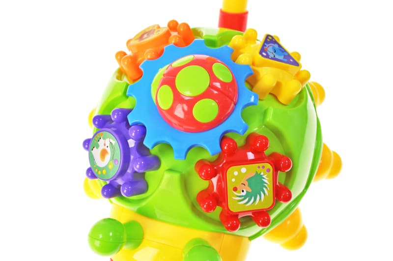 Каталка A0392 "Жук" з ручкою, 2 кольори, в кульку р.20x12x23 см YG Toys, фото 5