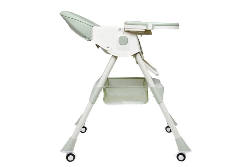 Стільчик для годування Kidoro One (ST-6540) Green, з екошкіри на колесах, у коробці, фото 6