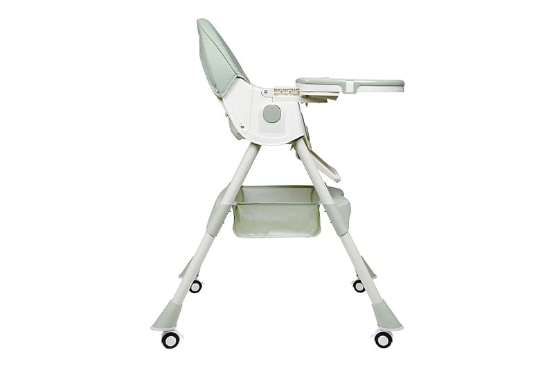Стільчик для годування Kidoro One (ST-6540) Green, з екошкіри на колесах, у коробці, фото 4