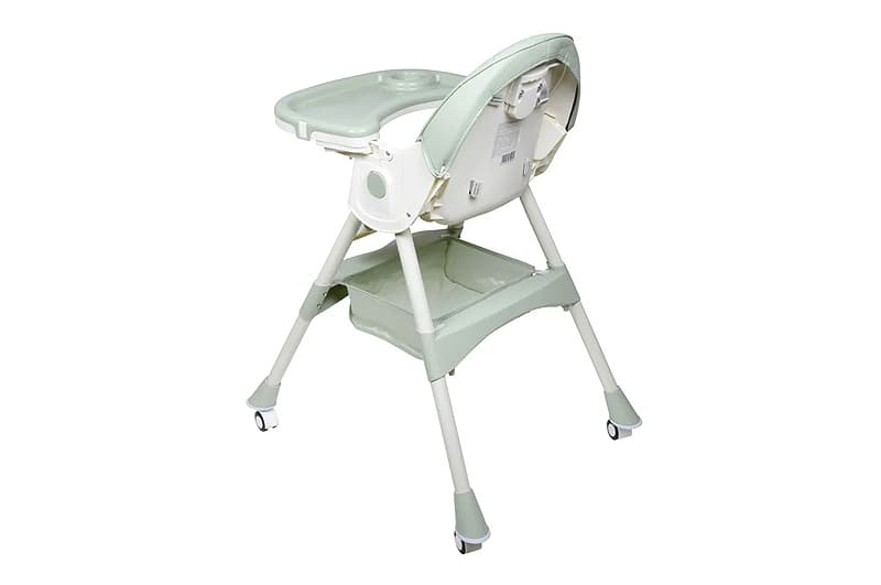 Стільчик для годування Kidoro One (ST-6540) Green, з екошкіри на колесах, у коробці, фото 2
