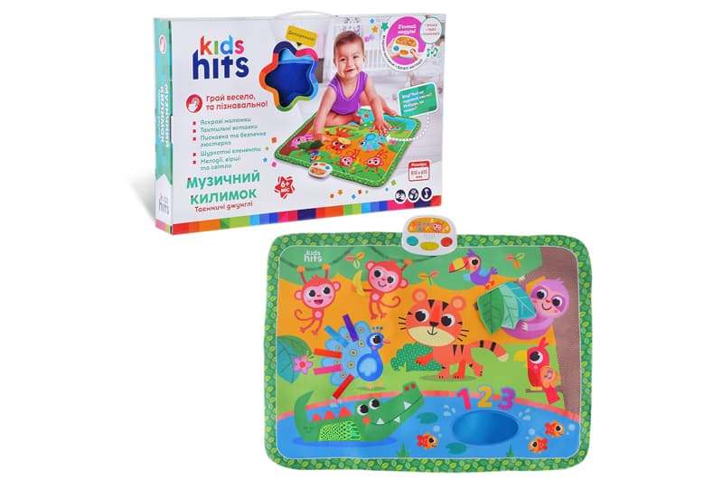 Килимок музичний KH05/003 "Таємничі джунглі" в коробці р.48x31x6 см KidsHits