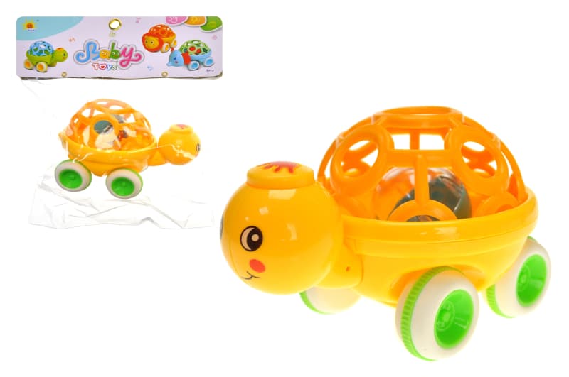 Брязкальце 2812 "Черепаха" з колесами, в кульку р.22x17,5 см. YG Toys