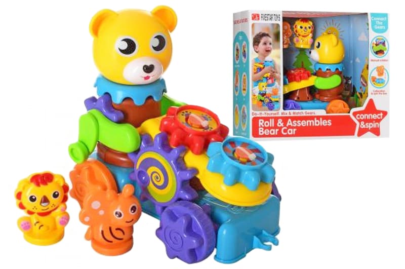 Каталка 35863 "Ведмедик" на шестернях, в коробці р.31x26x14,5 см YG Toys