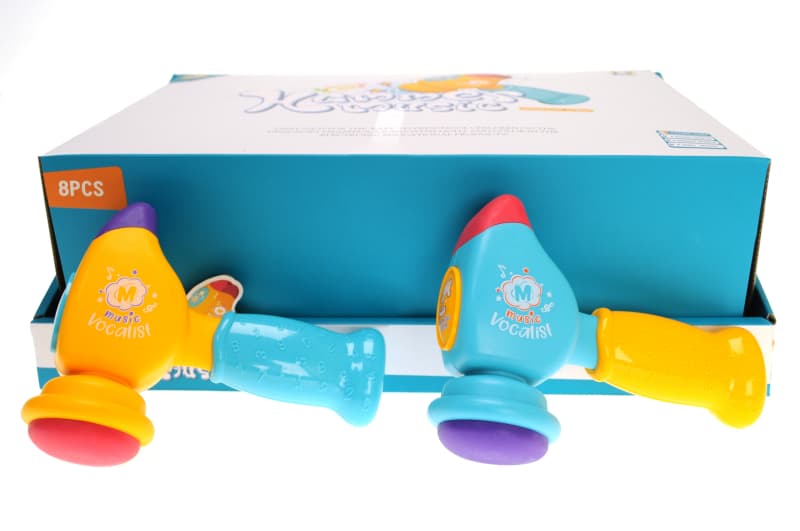 Брязкальце 855-84A молоточок на батарейках, в дисплеї 8 шт. YG Toys
