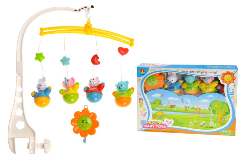 Мобіль на ліжко 6388 на батарейках, музичний, в коробці р.34x26x6 см YG Toys