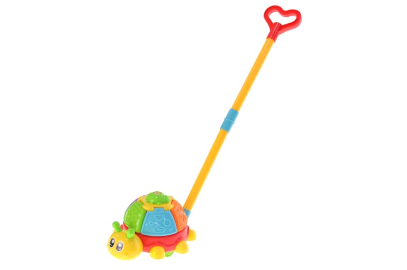 Каталка A0510 "Жук" з ручкою, в сітці р.20x16x16 см YG Toys, фото 4
