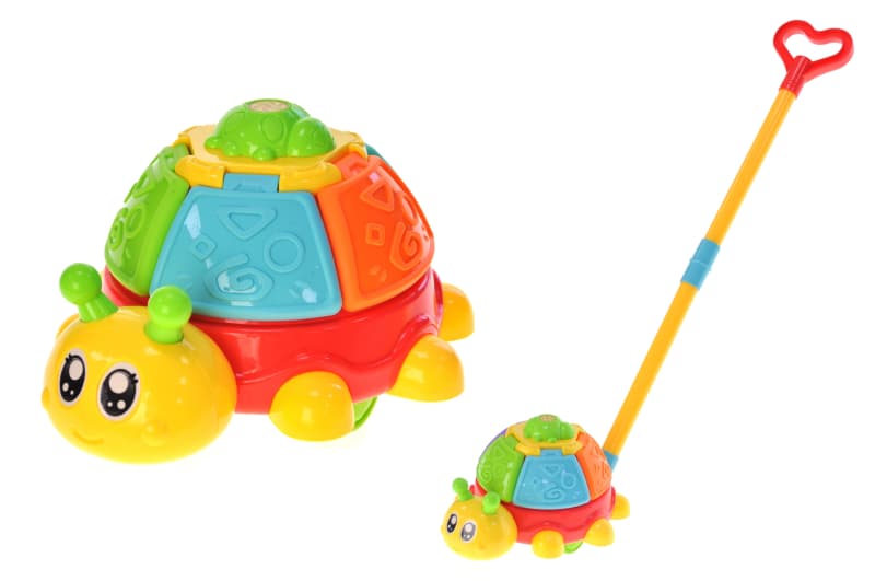 Каталка A0510 "Жук" з ручкою, в сітці р.20x16x16 см YG Toys
