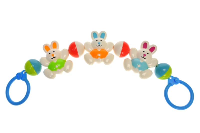 Брязкальце на коляску 6348B "Зайчики" в кульку р.40x10x2 см YG Toys