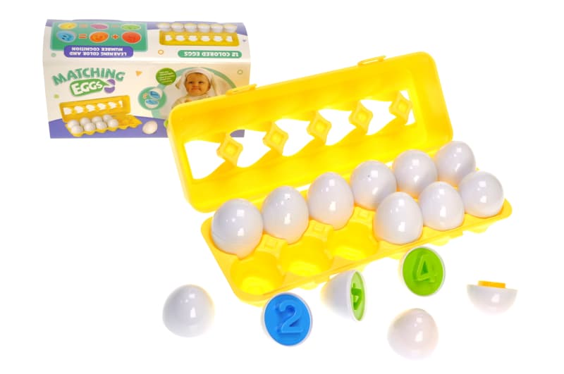 Сортер DF12 "Яйця з цифрами в лотку", в лотку 12шт р.30x10x7см YG Toys