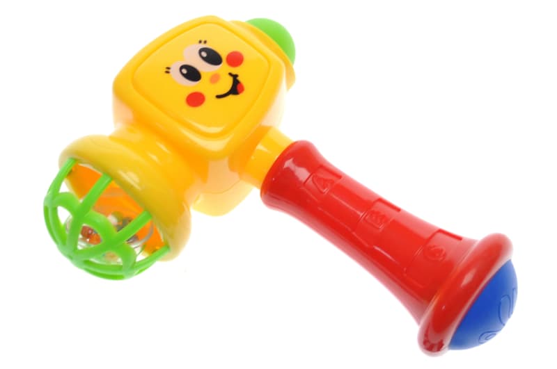 Брязкальце 8105 "Молоток" 2 кольори, в сітці YG Toys