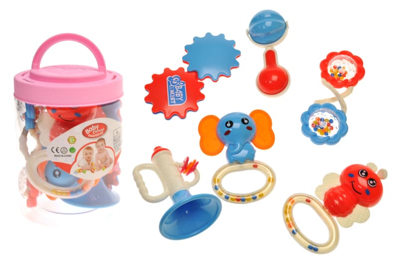 Набір брязкалець YG Toys D238, 6 шт., у колбі