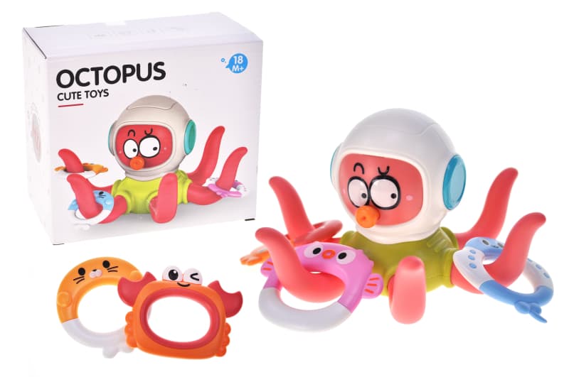 Іграшка для купання Q05Y "Восьминіг" в коробці р.18x10,2x15,8 см YG Toys