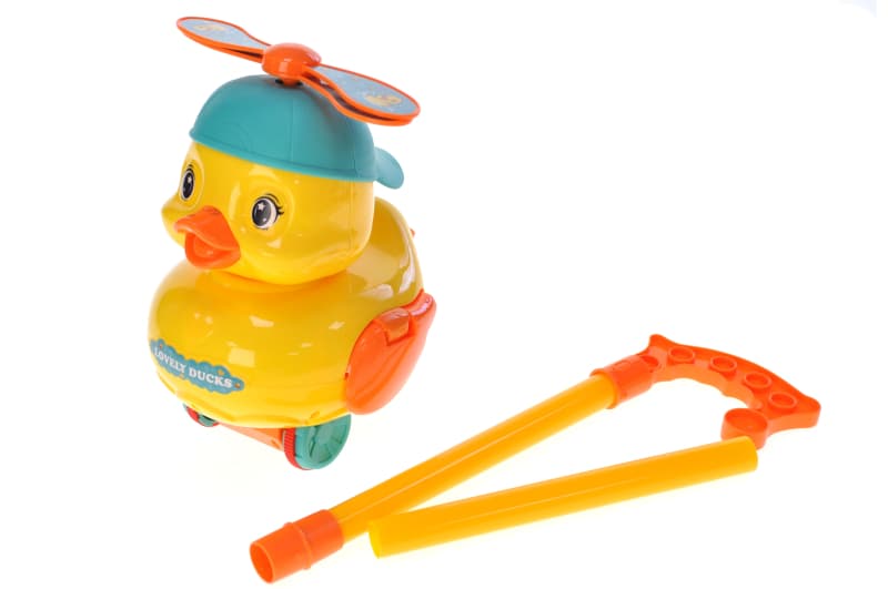 Каталка 198-29 "Каченя" з ручкою р.21x18x19 см YG Toys, фото 3