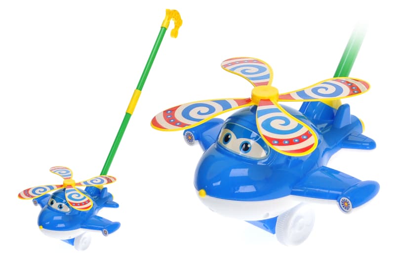 Каталка 9909 "Літачок" з ручкою в кульку р.59x21,5x20,5 см YG Toys