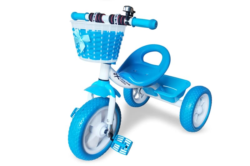 Триколісний велосипед TR2603 колеса 10'' та 8'', два кошика, дзвіночок, 4 кольори, фото 2