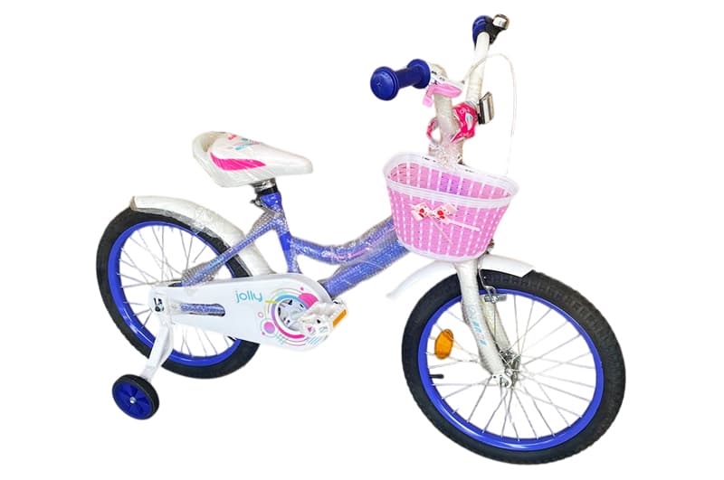 Велосипед дитячий 2-х колісний 18'' 211812 Like2bike Jolly, бузковий/бірюзовий рама сталь, з дзвінком, ручні гальма, фото 2