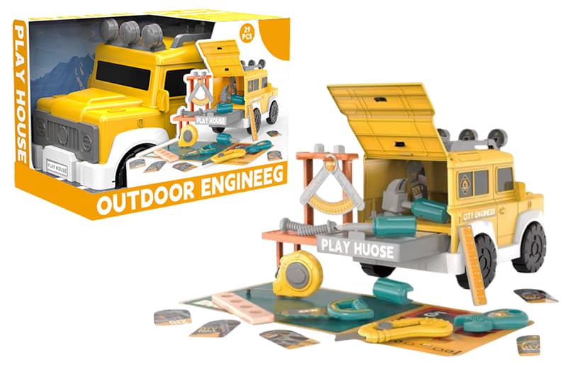 Набір інструментів BX19 в коробці в формі машинки р.28,5x18x21 см YG Toys