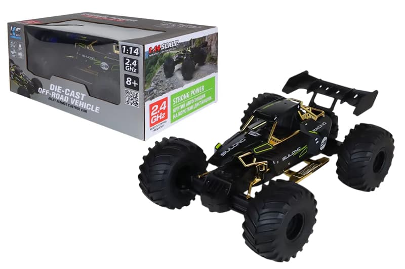 Машина на радіокеруванні SL-8399ARH Off-Road High Speed чорний, металевий корпус, з акумулятором 3,7V KS DRIVE