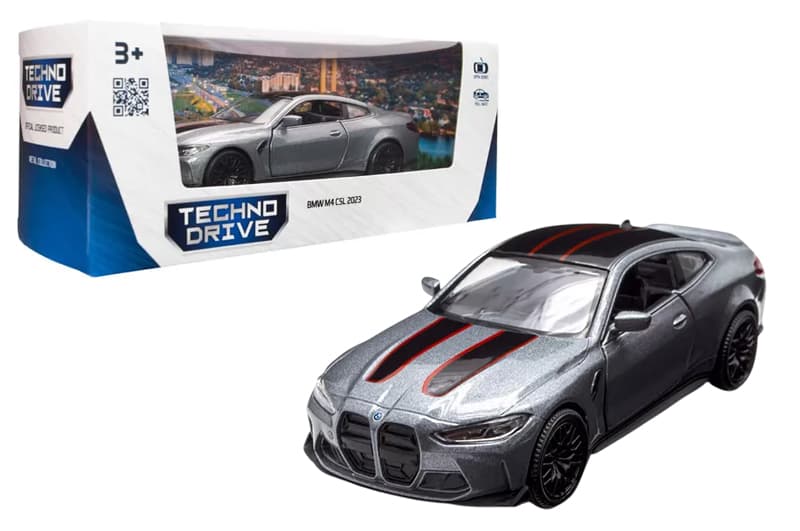 Машина 250436U "BMW M4 CSL 2023" сіра TECHNODRIVE