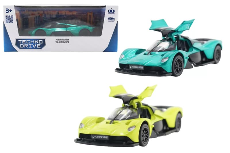 Машина 250951 "ASTON MARTIN VALKYRIE 2024" зелена, жовта TECHNODRIVE