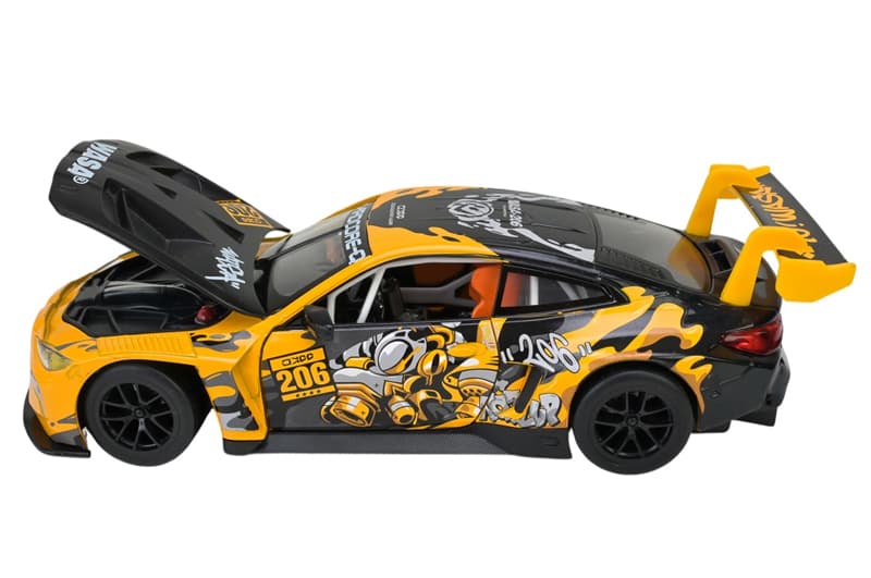 Машина металева АВТОПРОМ 68296A(Y)1:24 BMW M4 GT3, батар,світло, звук, відкр.двері, кор., фото 2