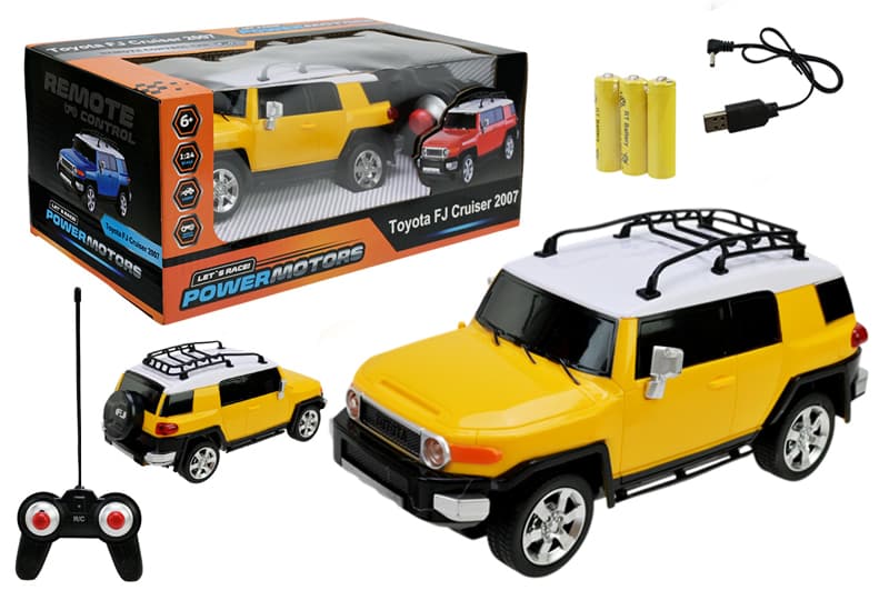 Машина р/к PM2407 "POWERMOTORS",1:24 TOYOTA FJ CRUISER, жовтий колір, акум.,світло у кор.26.5x14x10.5см