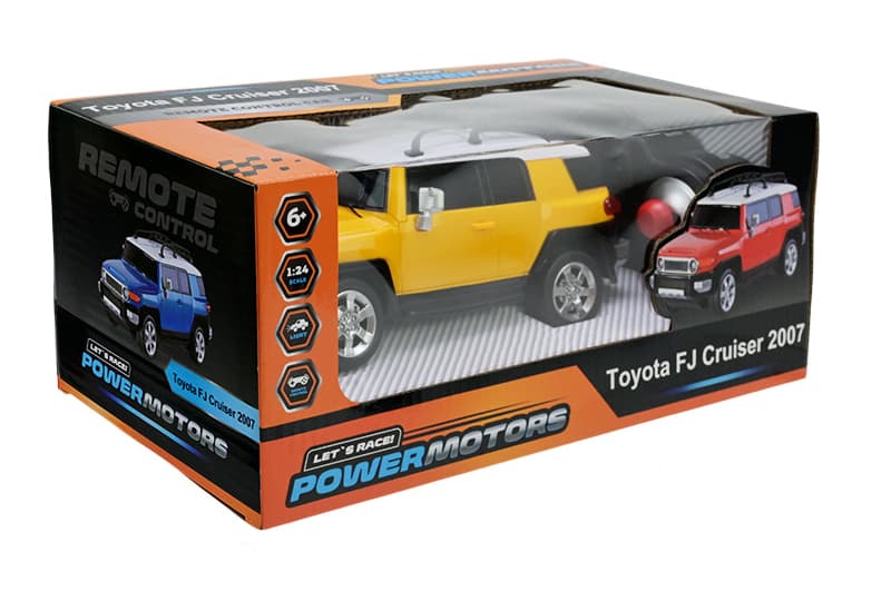 Машина р/к PM2407 "POWERMOTORS",1:24 TOYOTA FJ CRUISER, жовтий колір, акум.,світло у кор.26.5x14x10.5см, фото 2