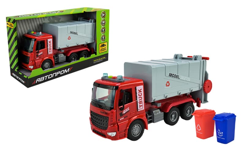Машина AP9932 "Сміттєвоз", світло,звук,у короб.33.5x19x11.5см АВТОПРОМ