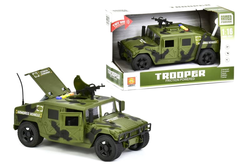 Машина "HUMMER" військова інерційна, озвучена, зі світлом, в коробці