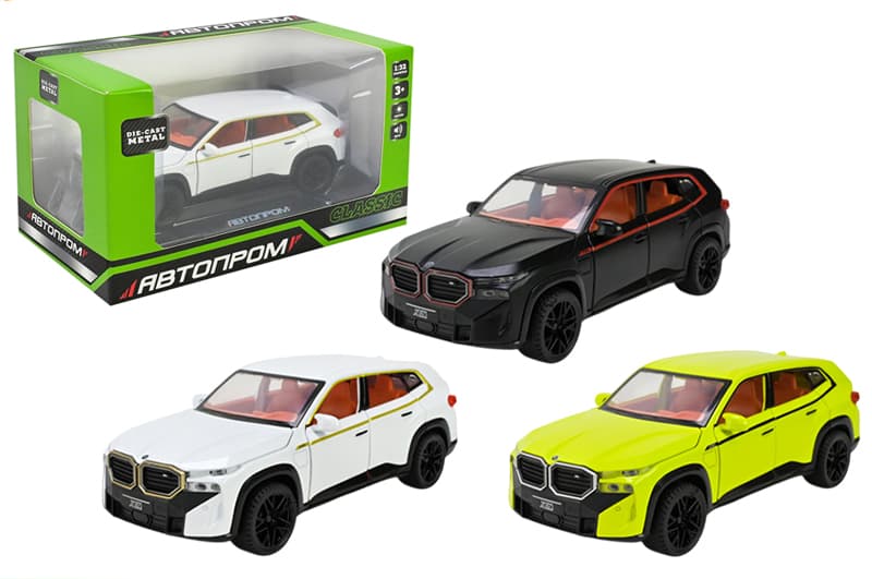 Машина AP74239 BMW XM 1:32 батарейки, світло, звук, відкриваються двері, р.19.5x9x9 см АВТОПРОМ