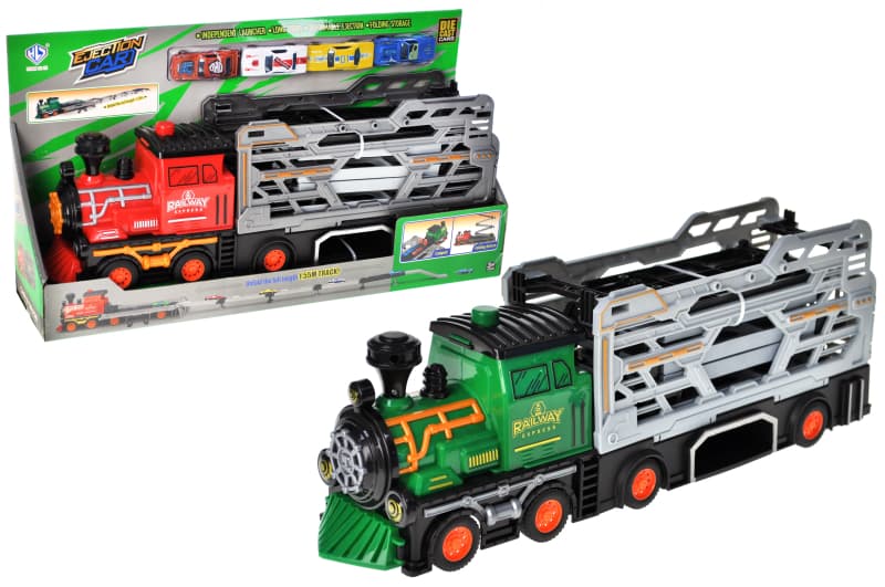 Потяг інерційний 8907 з набором машинок, в коробці р.47,5x12x25,5 см YG Toys